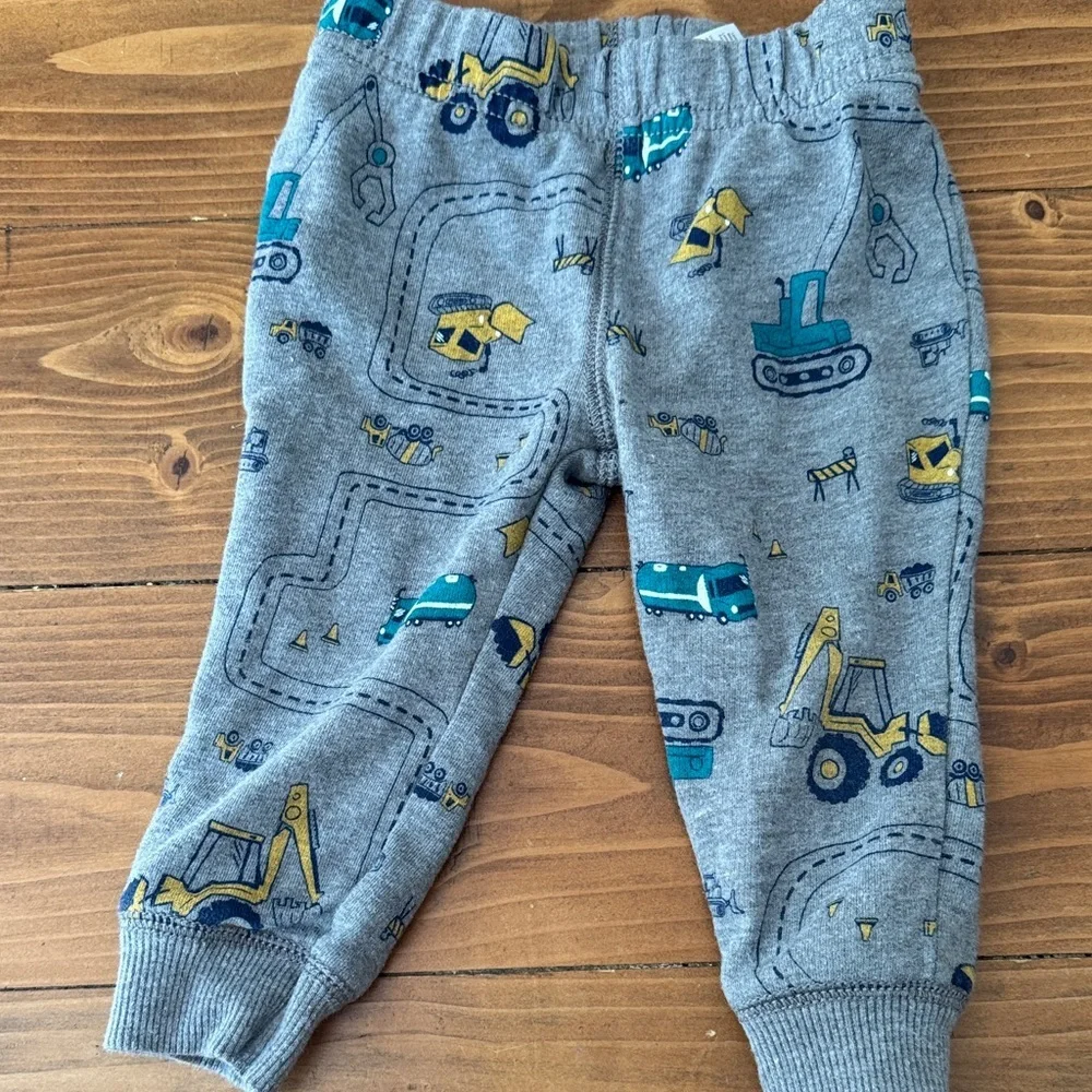 Carter's infant Black, Camo, Gray Construction Joggers Set‎
